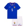 Maillot de Supporter France Kounde 5 Domicile Euro 2024 Pour Enfant